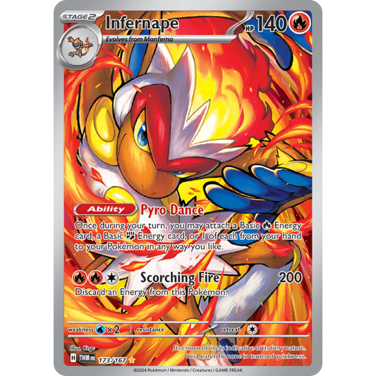 POKEMON TCG - INFERNAPE 173/167 TWILIGHT MASQURADE ILLUSTRATION RARE