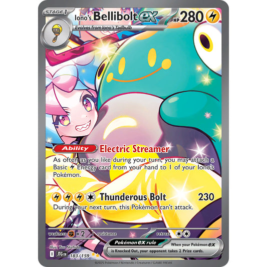 POKEMON TCG - IONO'S BELLIBOLT EX 183/159 JOURNEY TOGETHER SPECIAL ILLUSTRATION RARE