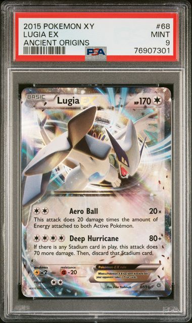 POKEMON TCG - LUGIA EX 68/98 POKEMON PSA 9 XY ANCIENT ORIGINS
