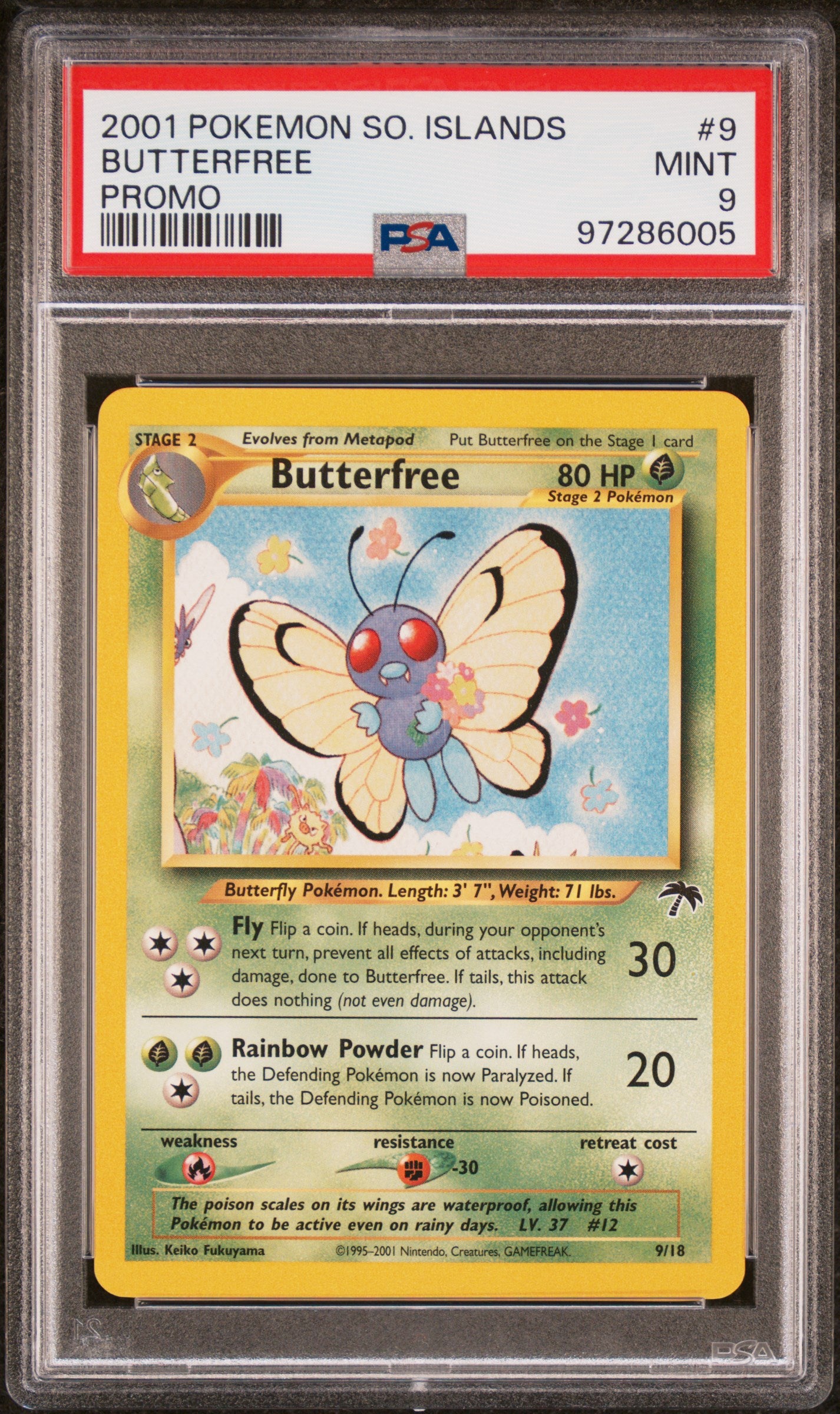 BUTTERFREE 9/18 PSA 9 SOUTHERN ISLANDS PROMO POKEMON