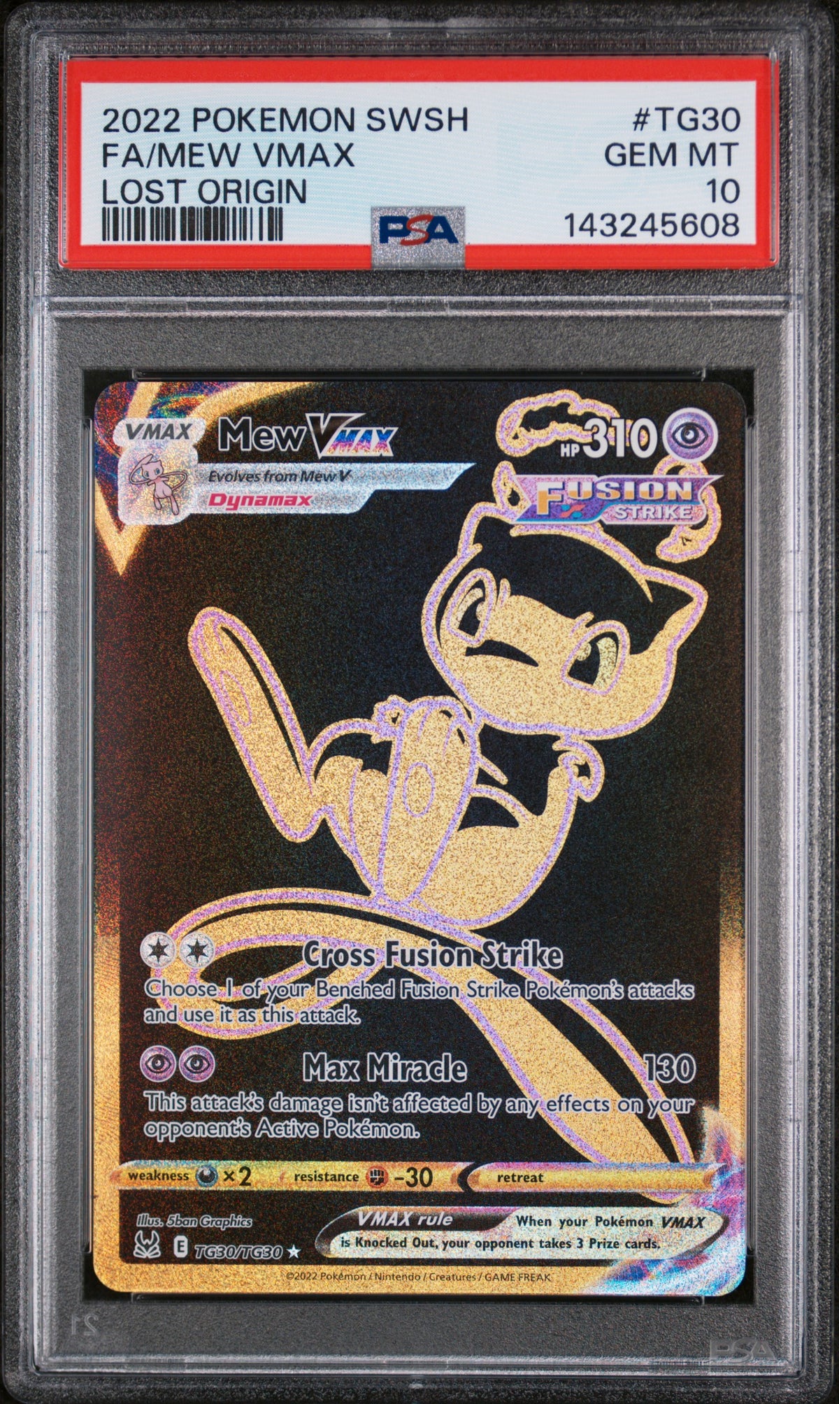 MEW VMAX TG30/TG30 PSA 10 LOST ORIGIN POKEMON