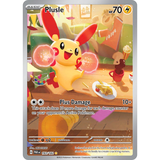 POKEMON TCG - PLUSLE 193/182 PARADOX RIFT ILLUSTRATION RARE