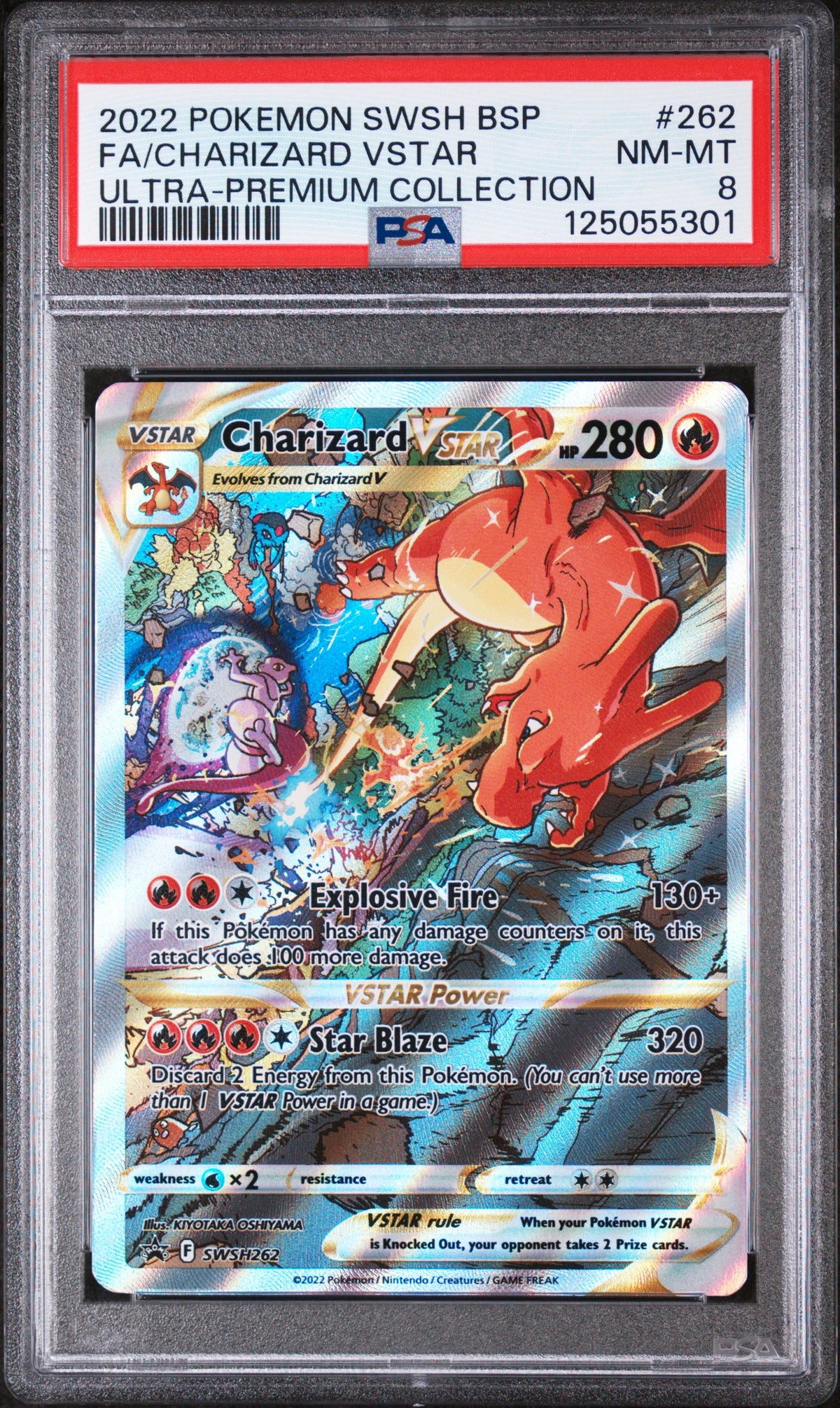CHARIZARD VSTAR 262 PSA 8 ULTRA PREMIUM SWSH BLACK STAR PROMO POKEMON