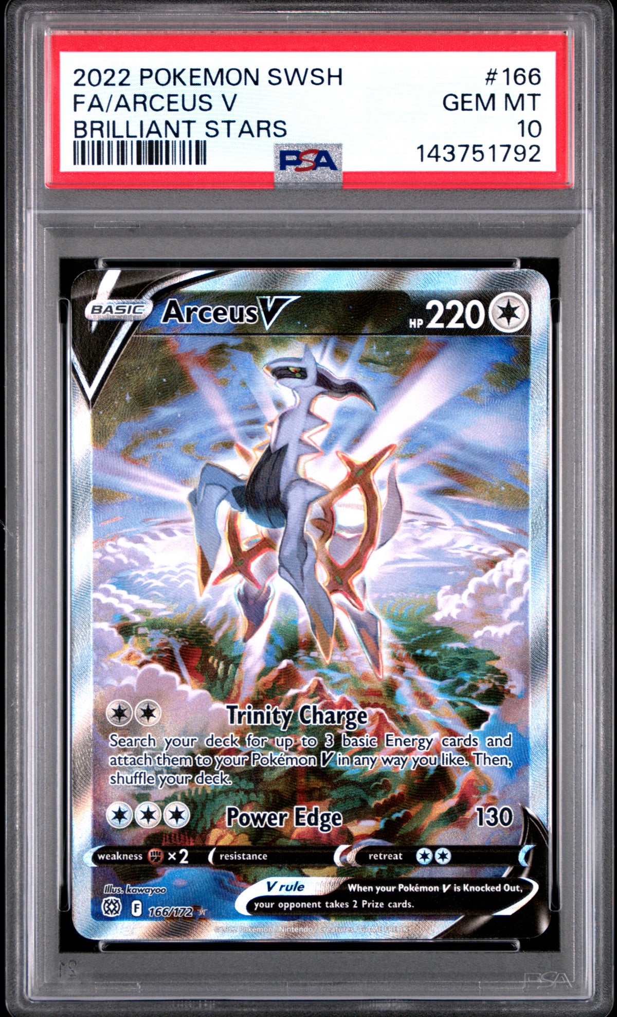 ARCEUS V 166 PSA 10 BRILLIANT STARS POKEMON
