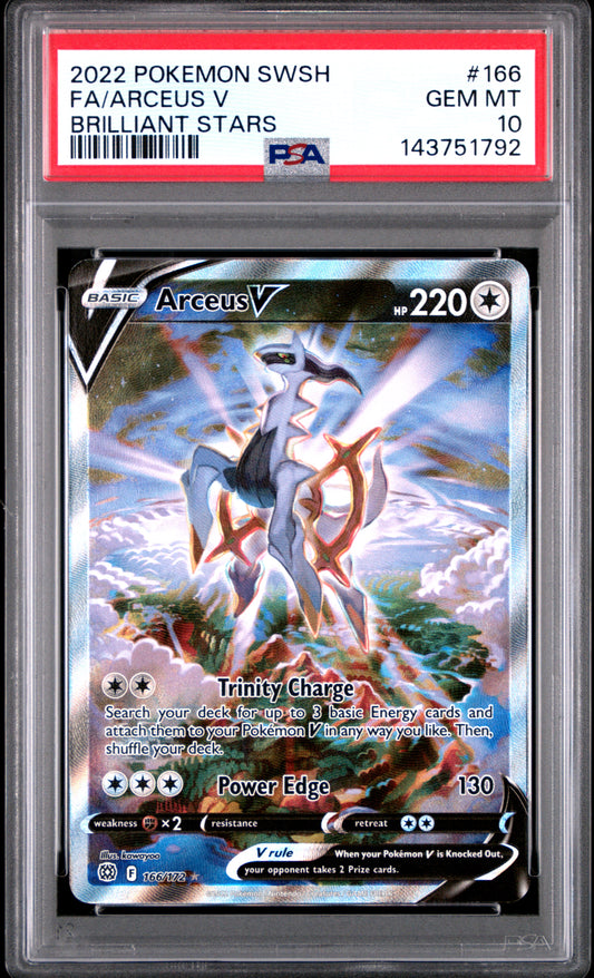 ARCEUS V 166 PSA 10 BRILLIANT STARS POKEMON