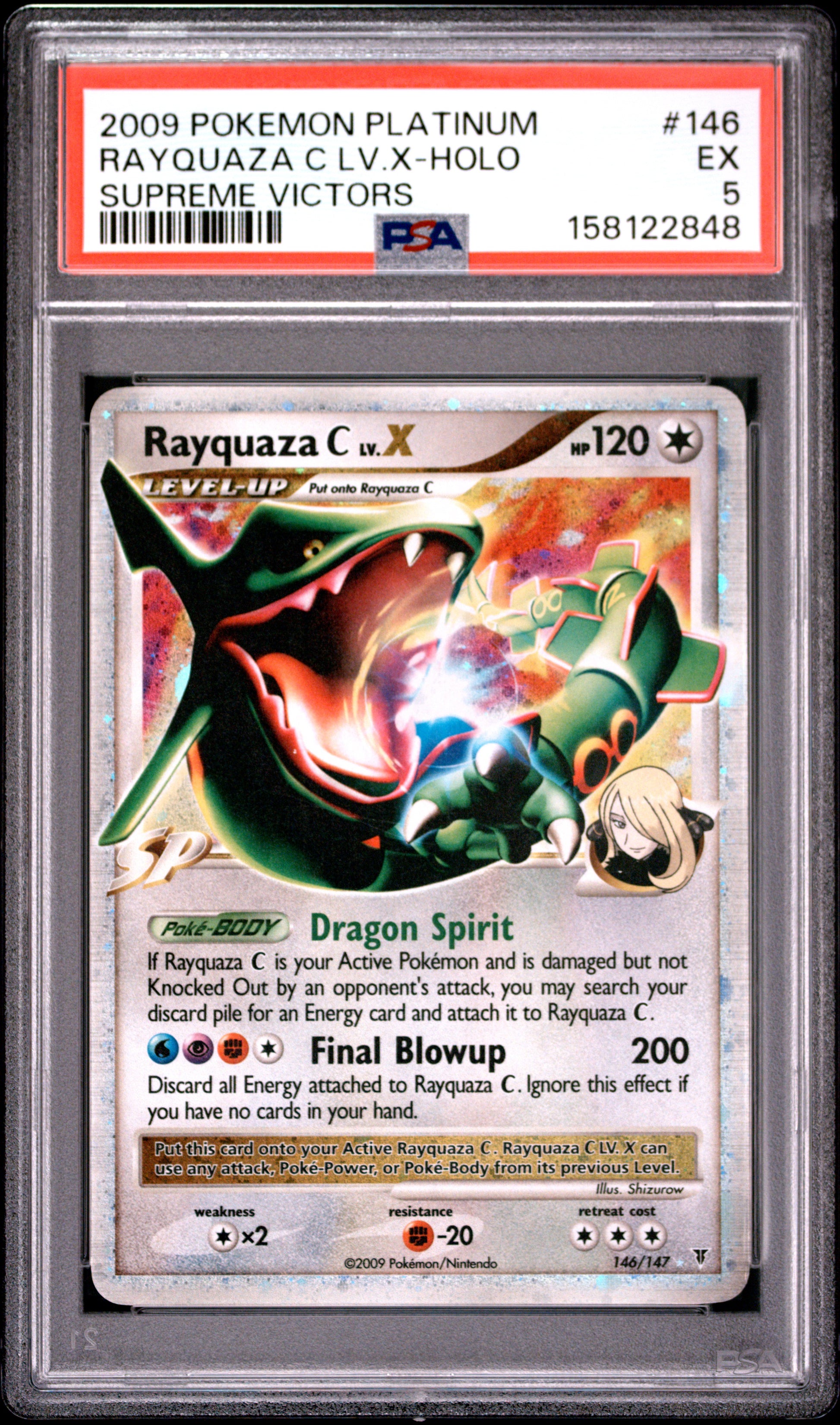 RAYQUAZA C LV.X HOLO 146/147 PSA 5 SUPREME VICTORS POKEMON