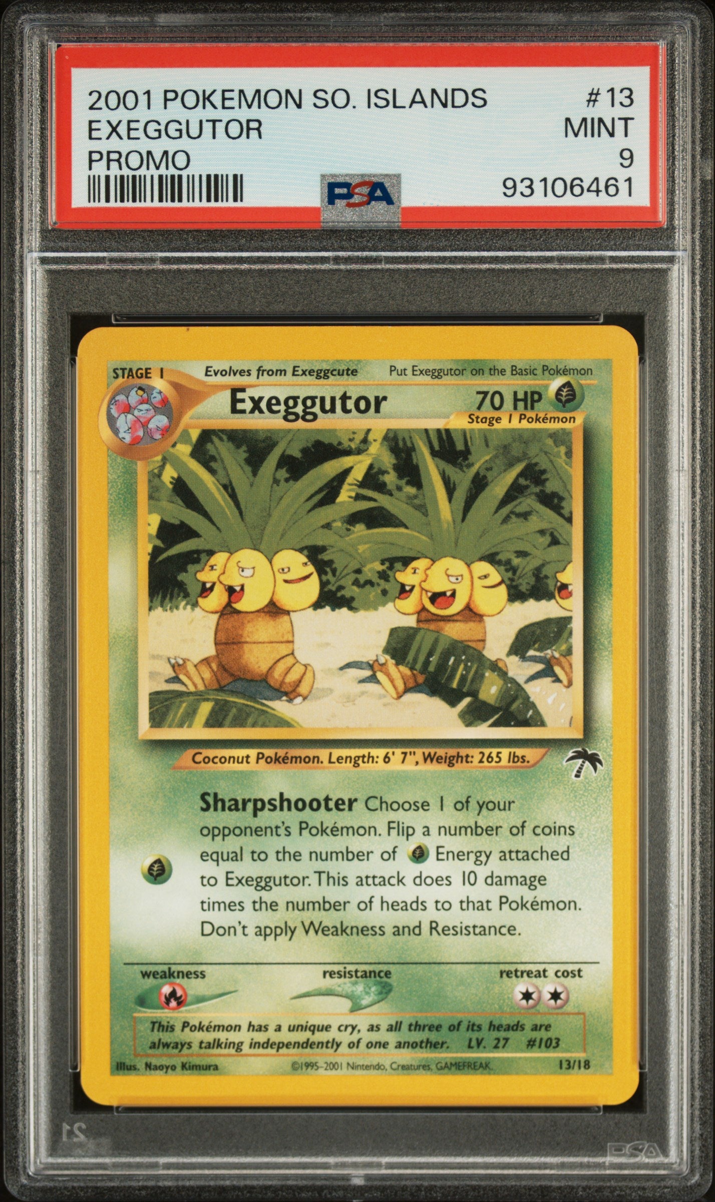 EXEGGUTOR 13/18 PSA 9 SOUTHERN ISLANDS PROMO POKEMON