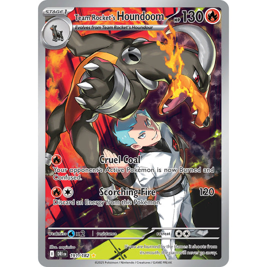 POKEMON TCG - TEAM ROCKET'S HOUNDOOM 191/182 DESTINED RIVALS ILLUSTRATION RARE