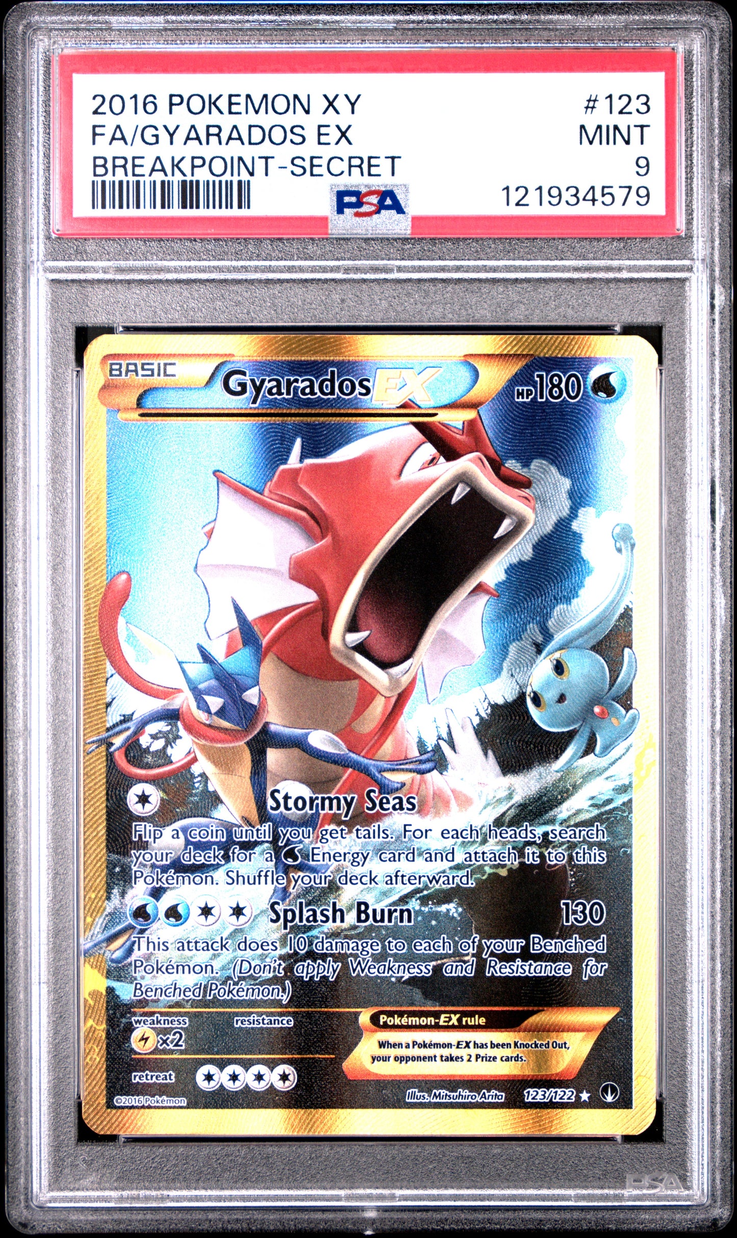 GYARADOS EX 123/122 PSA 9 SECRET BREAKPOINT POKEMON