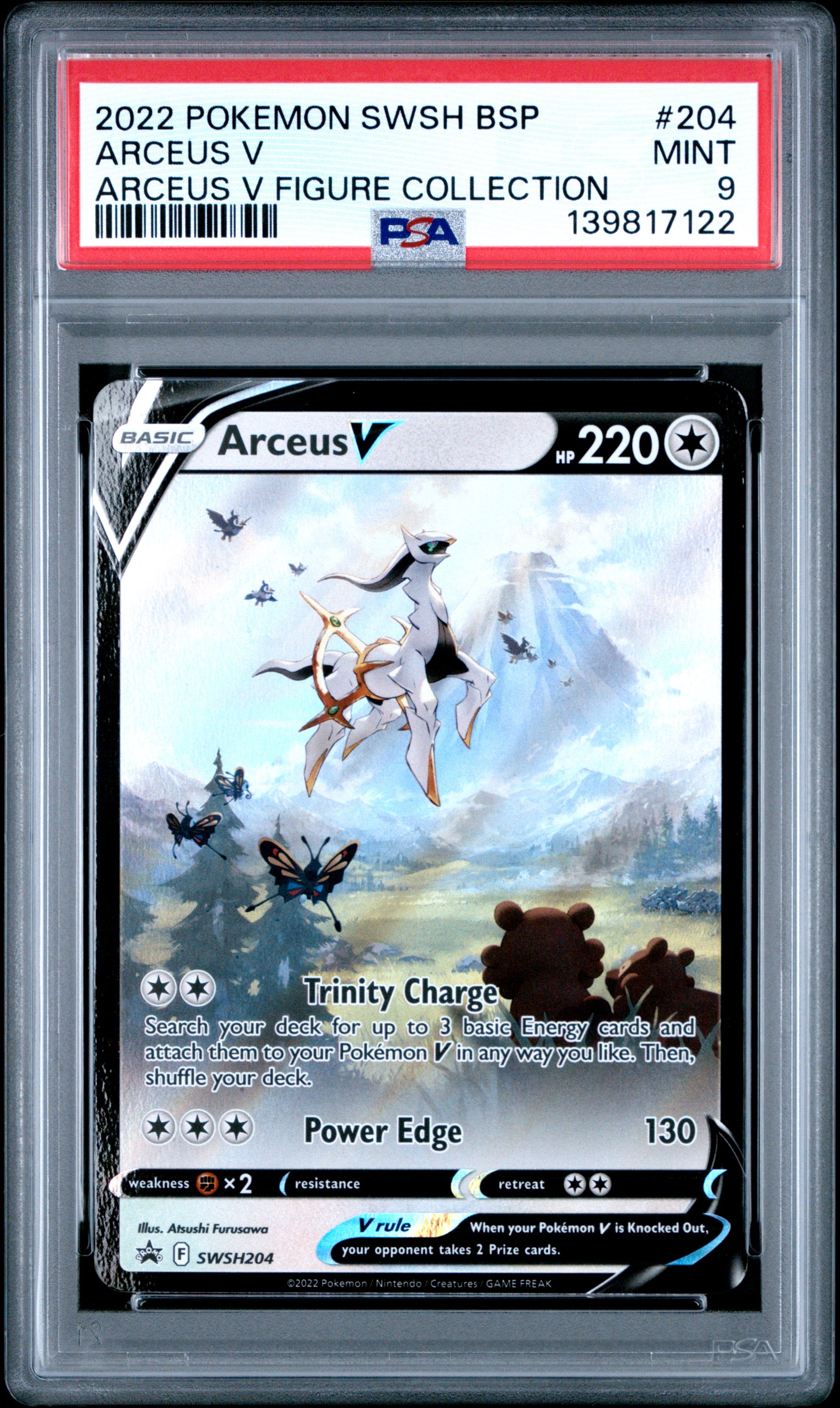 POKEMON TCG - ARCEUS V 204 PSA 9 FIGURE COLLECTION SWSH BLACK STAR PROMO POKEMON