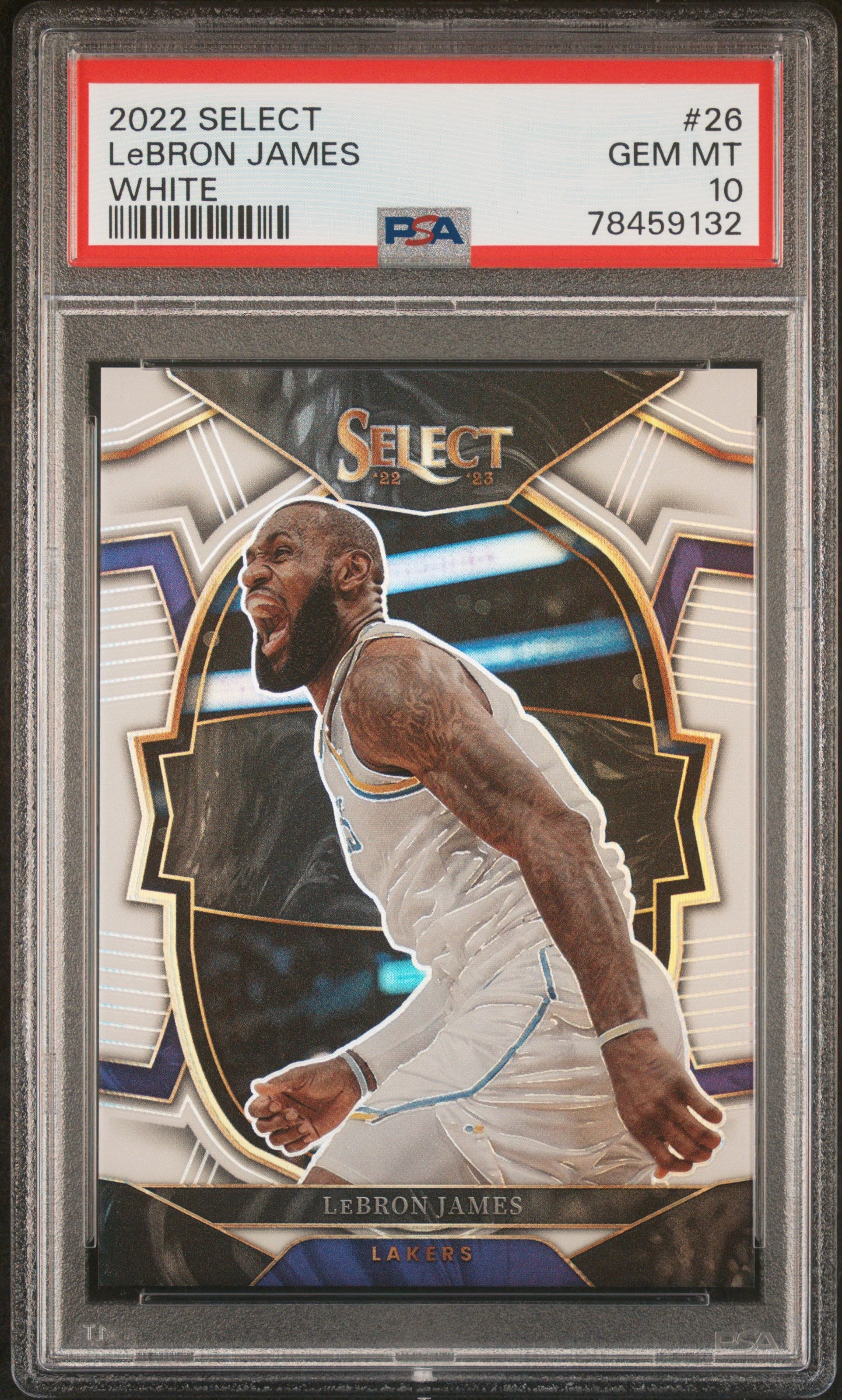 LEBRON JAMES 26 PSA 10 WHITE PANINI SELECT PANINI